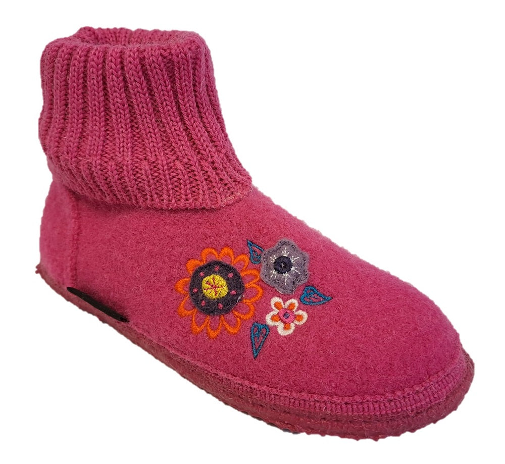 Felted Wool Giesswein Slippers Kids Grey Felted Wool Slippers