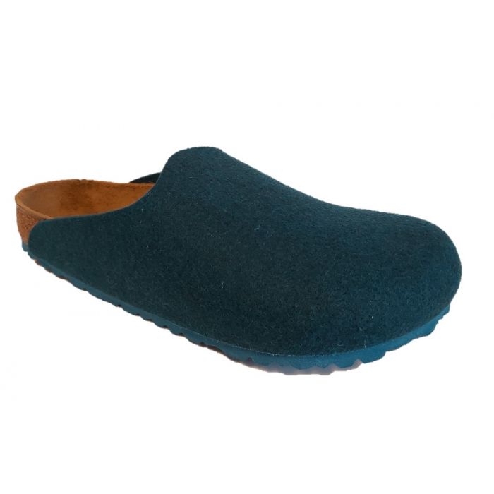 Birkenstock Amsterdam wool slippers with leather Regular