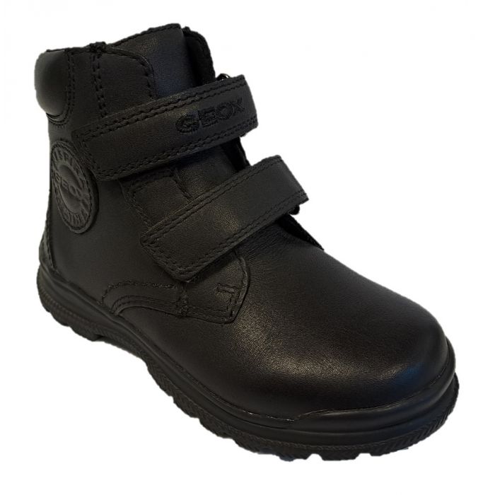 Geox William black boots with Velcro